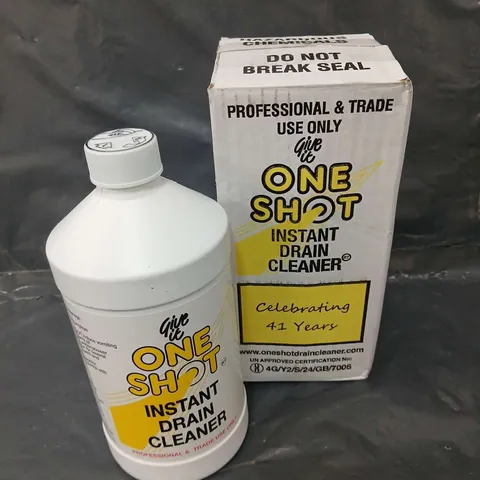 BOXED ONE SHOT PROFESSIONAL INSTANT DRAIN CLEANER - 1L - COLLECTION ONLY 