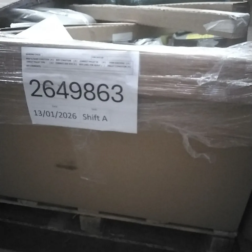 PALLET OF ASSORTED DIY, HOME IMPROVEMENT AND BUILDING PRODUCTS TO INCLUDE; WALL PANELLING, DAMP PROOF, EASY FIX MORTAR, PERMANENT POTHOLE REPAIR ETC