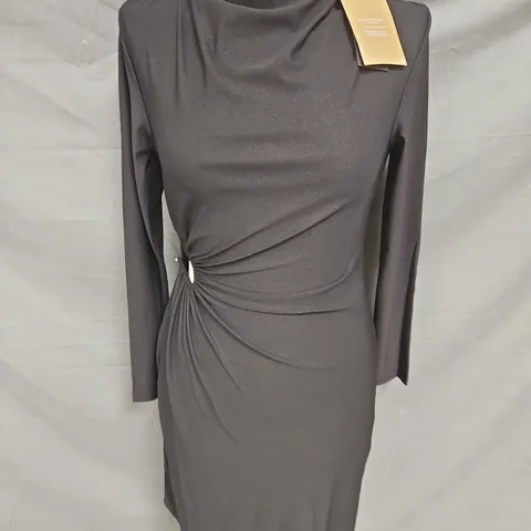 VERA MODA VMERNA LONG SLEEVE MINI DRESS IN BLACK SIZE XS