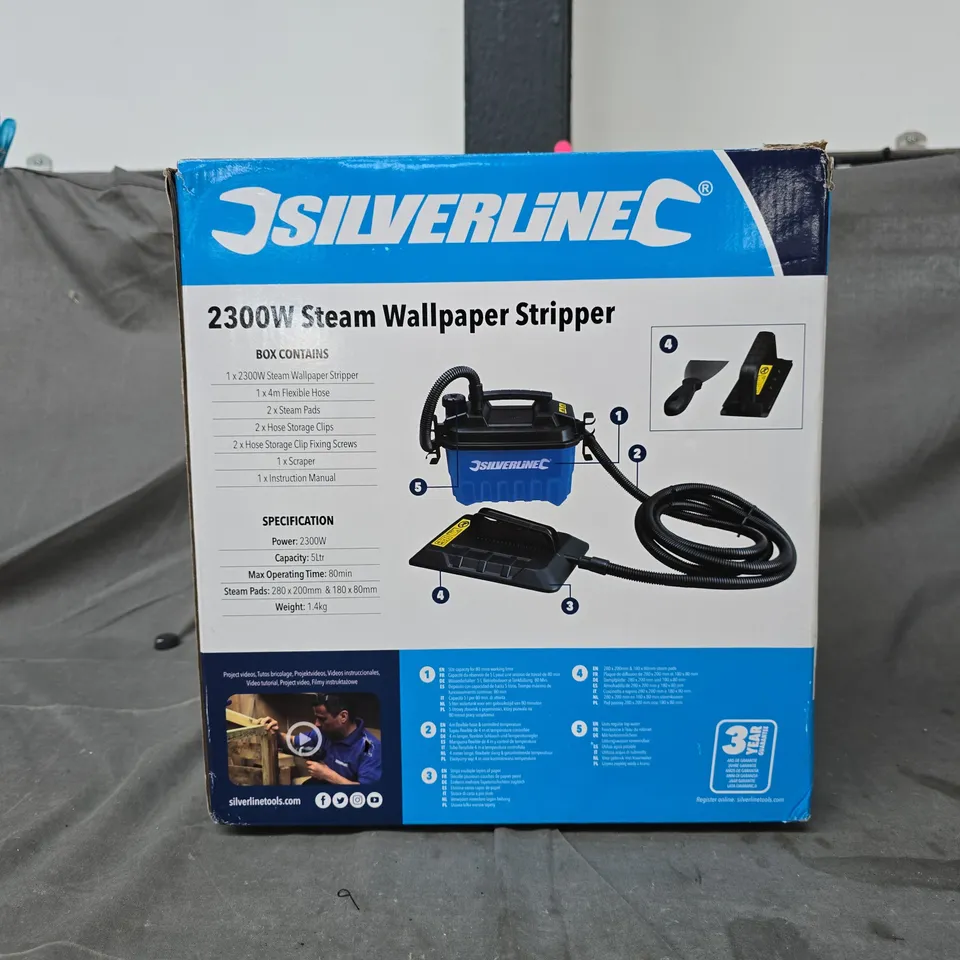 BOXED SILVERLINE 2300W STEAM WALLPAPER STRIPPER