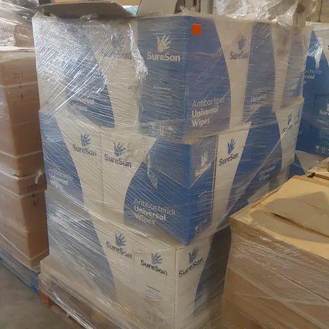 PALLET CONTAINING APPROXIMATELY 32x BOXES OF 24x 72PCS SURESAN ANTIBACTERIAL WIPES