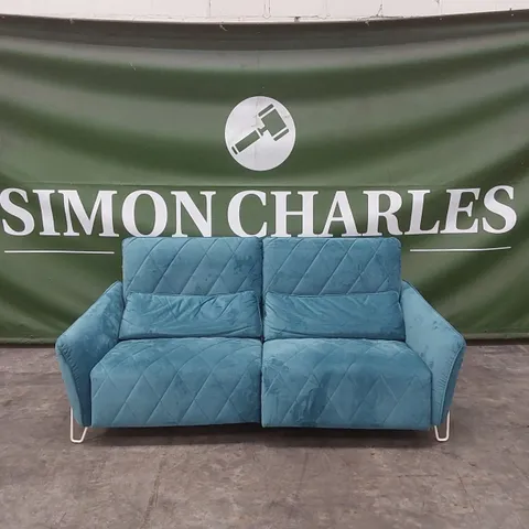 QUALITY DESIGNER ITALIAN MADE AXELLE 3 SEATER ELECTRIC RECLINER VELVET SOFA
