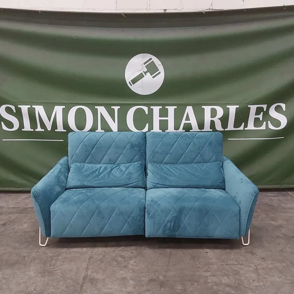 QUALITY DESIGNER ITALIAN MADE AXELLE 3 SEATER ELECTRIC RECLINER VELVET SOFA