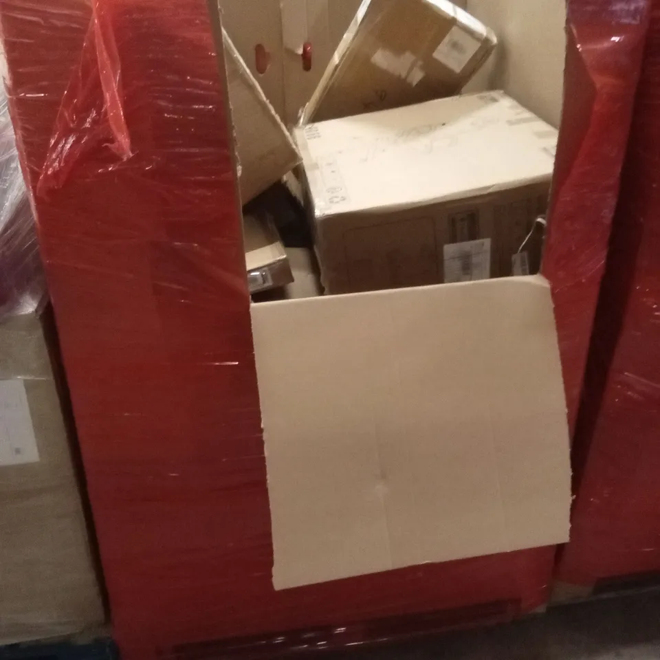 PALLET OF ASSORTED HOUSEHOLD GOODS AND PRODUCTS TO INCLUDE; GAMING CHAIR, BOXED FURNITURE ETC