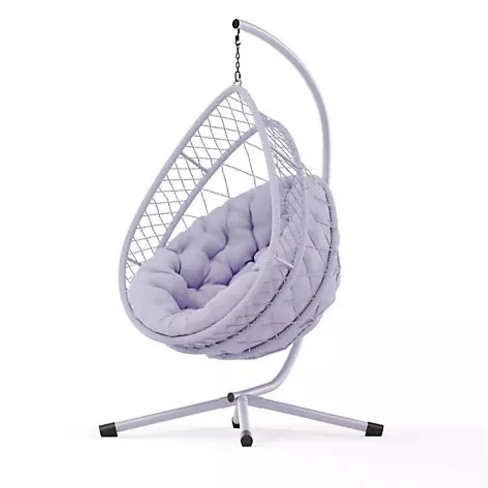 BOXED GARDEN STORIES SORBET COLLECTION OSLO COLLAPSING HANGING EGG CHAIR - PINK