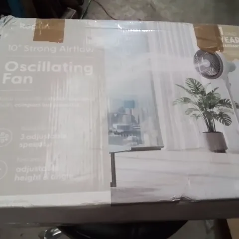 BOXED KEPLIN 10" WHITE OSCILLATING FAN