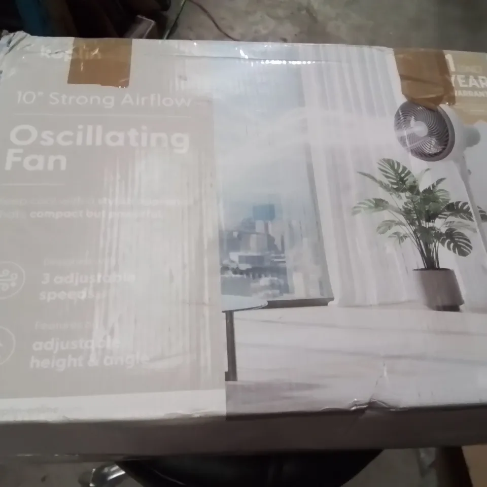 BOXED KEPLIN 10" WHITE OSCILLATING FAN