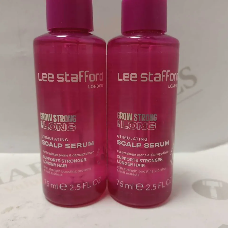 LOT OF 2 X 75ML LEE STAFFORD HAIR GROWTH STIMULATING SCALP SERUM