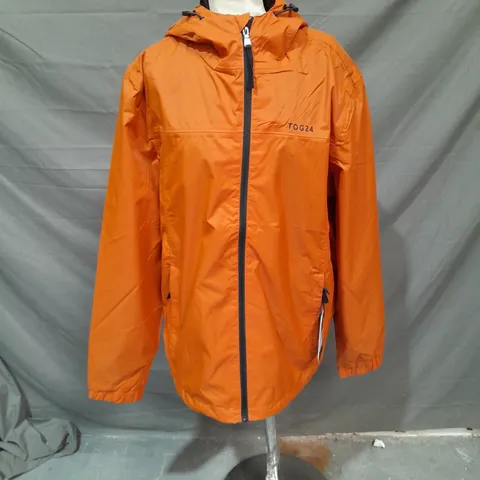 TOG24 CRAVEN MENS PACK AWAY JACKET ORANGE SIZE LARGE