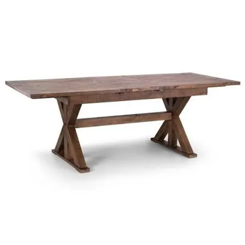 BOXED JULIAN BOWEN CHATSWORTH EXTENDING TABLE - CASHEW BROWN (1 BOX)