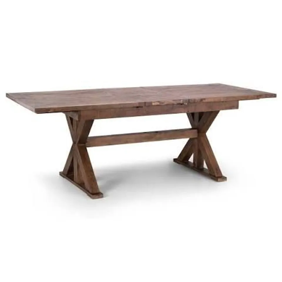 BOXED JULIAN BOWEN CHATSWORTH EXTENDING TABLE - CASHEW BROWN (1 BOX)