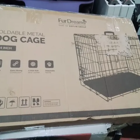 BOXED FURDREAMS 24INCH FOLDABLE DOG CAGE