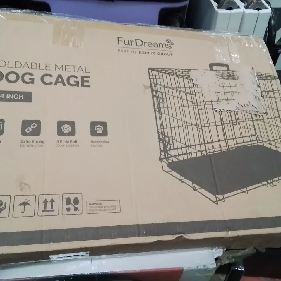 BOXED FURDREAMS 24INCH FOLDABLE DOG CAGE