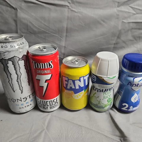 APPROXIMATELY 5 ASSORTED FOOD &DRINK ITEMS TO INCLUDE - FANTA, MONSTER AND APTAMIL  - COLLECTION ONLY