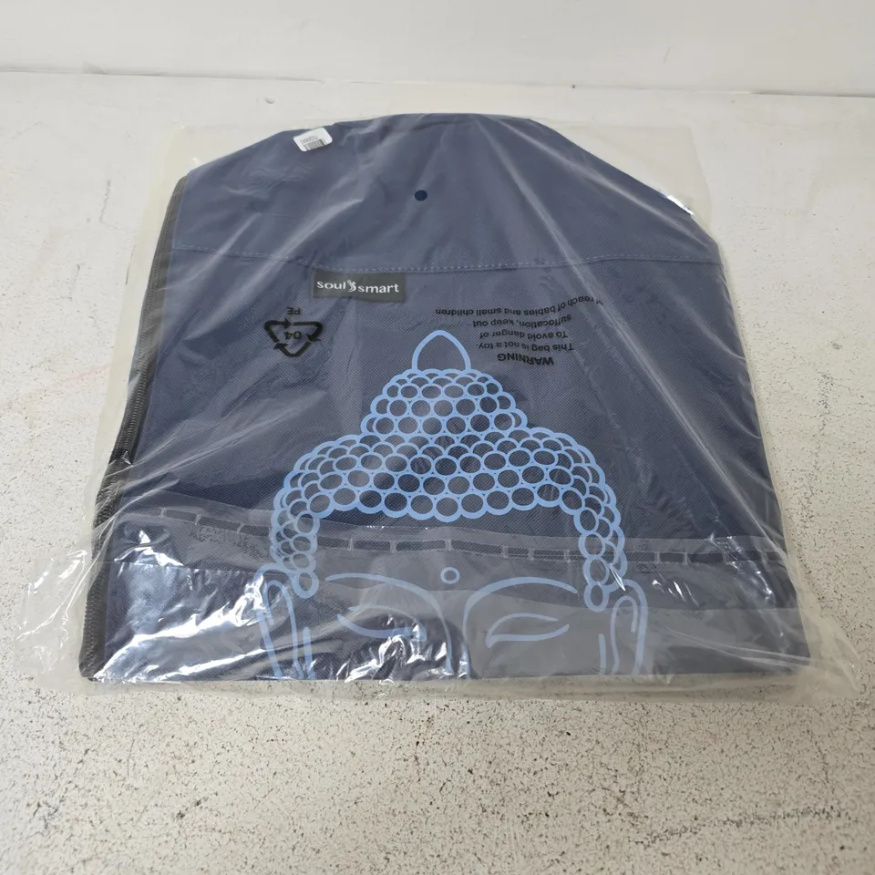 APPROXIMATELY 30 SOUL SMART YOGA MAT STORAGE BAGS IN BLUE WITH BUDDHA PRINT