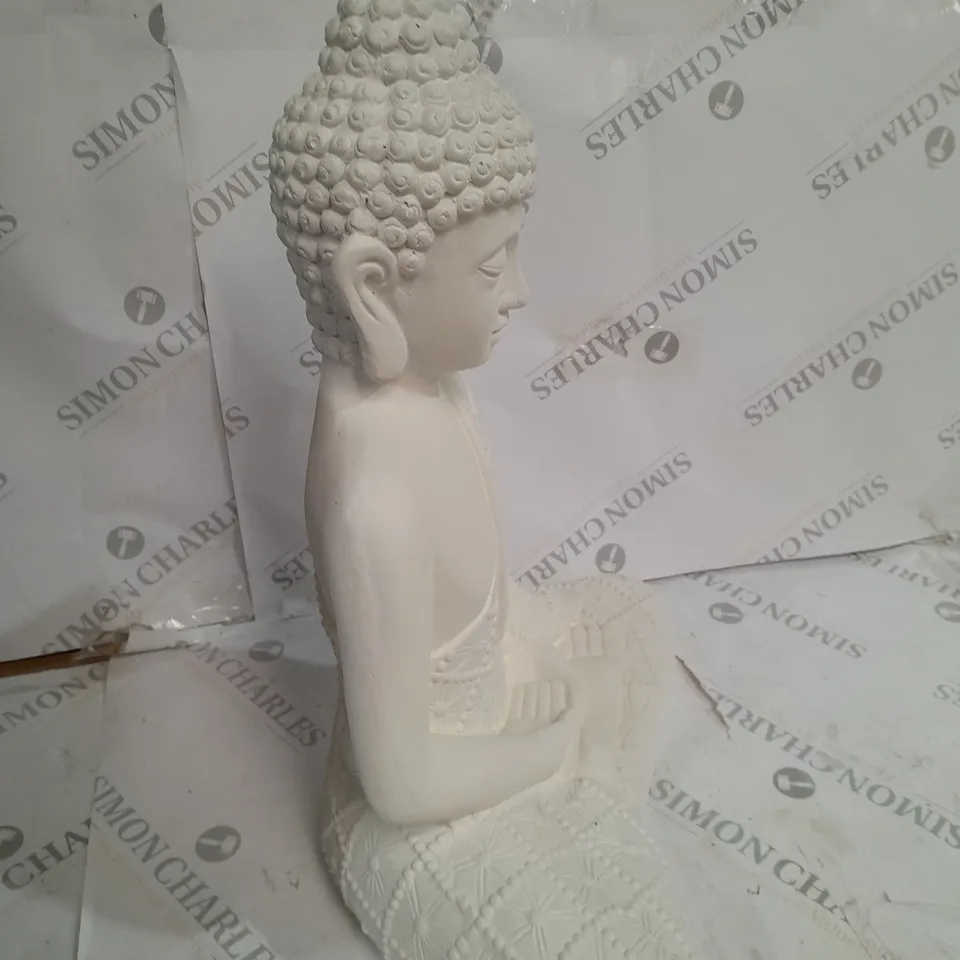 KELLY HOPPEN INDOOR OUTDOOR LARGE BUDDHA STATUE - WHITE