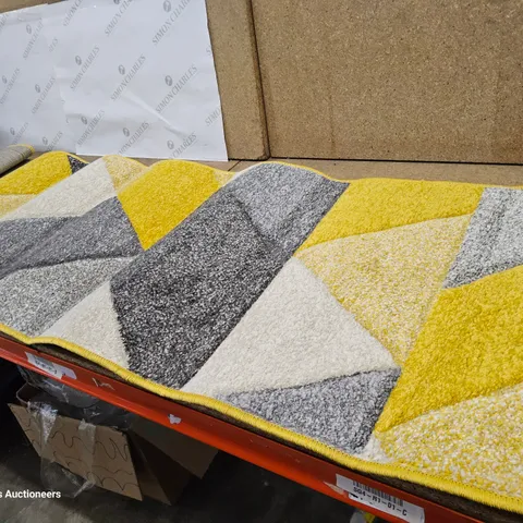 ENGELMAN TUFTED YELLOW/GREY/BLACK RUG 60 × 230