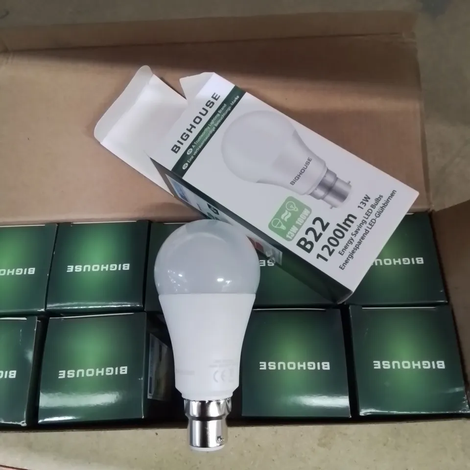 A BOX OF 10 1200LM/13W ENERGY SAVING LED LIGHT BULBS