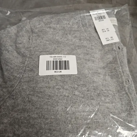 ABERCROMBIE & FITCH GREY 100% CASHMERE KNIT SWEATER β MEDIUM