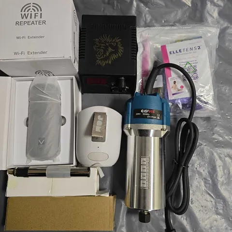 LOT OF 8 ASSORTED ITEM TO INCLUDE WIFI REPEATER, NAIL POLISHER AND ELLE TENS 2 MACHINE