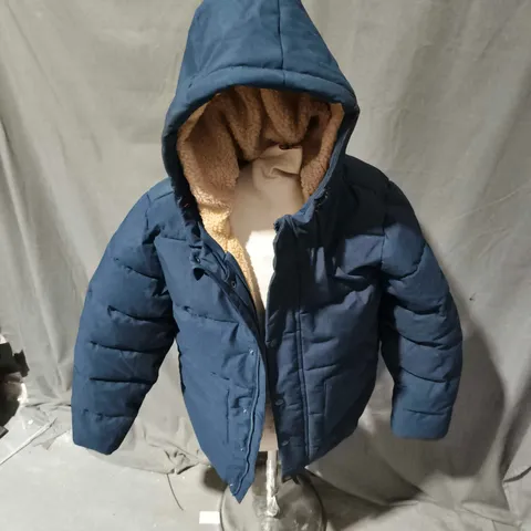 MOUNTAIN WAREHOUSE FUR LINED PADDED COAT IN NAVY - 13 YRS