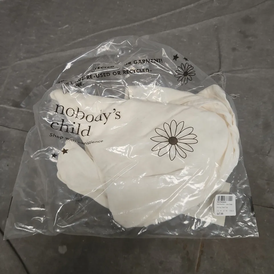 NOBODY'S CHILD STIRLING TANK TOP – LINEN CREAM, UK 10