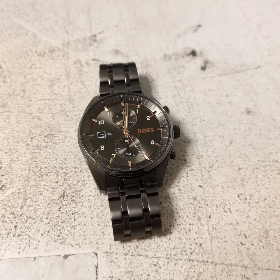 HUGO BOSS CHRONOGRAPH WATCH – BLACK STAINLESS STEEL BRACELET