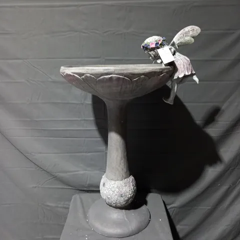 BOXED MY GARDEN STORIES FAIRY BIRD BATH IN GREY - COLLECTION ONLY