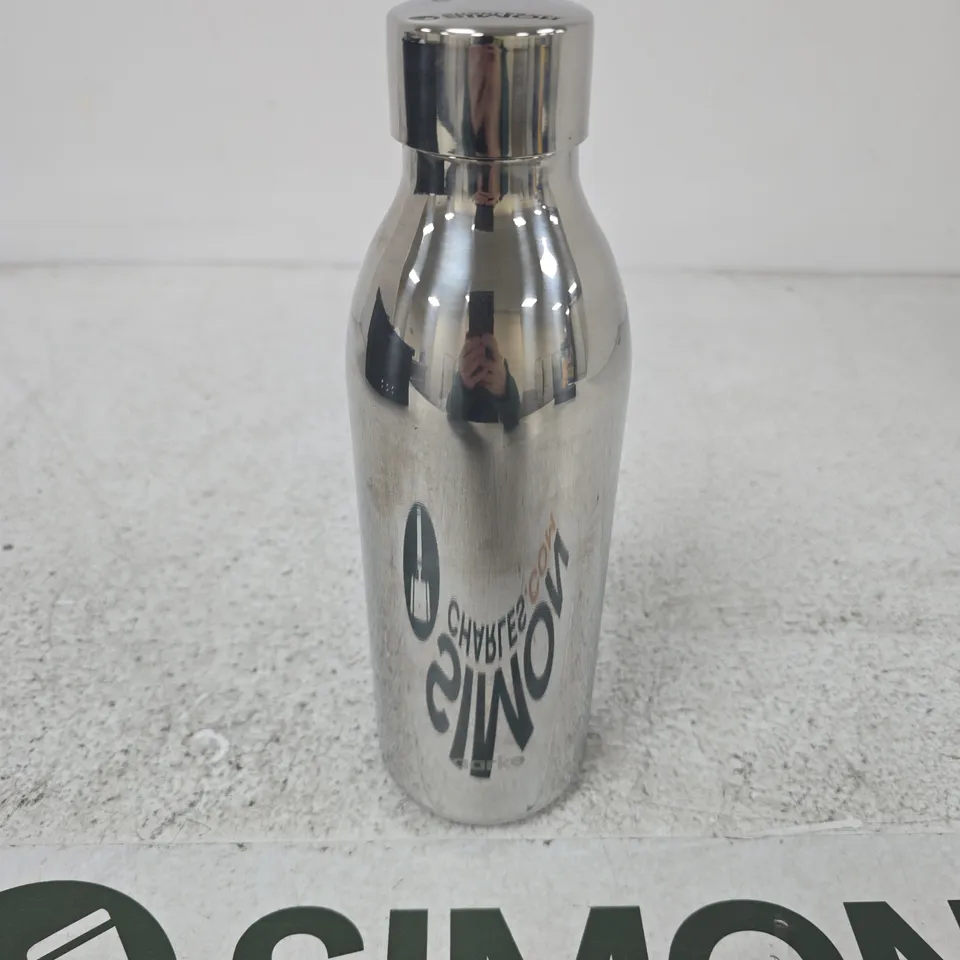 AARKE STAINLESS STEEL INSULATED WATER BOTTLE – SILVER, SCREW CAP