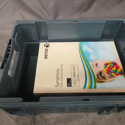 TOTE OF 2 ASSORTED XEROX SYMPHONY PRINTER PAPER A4 