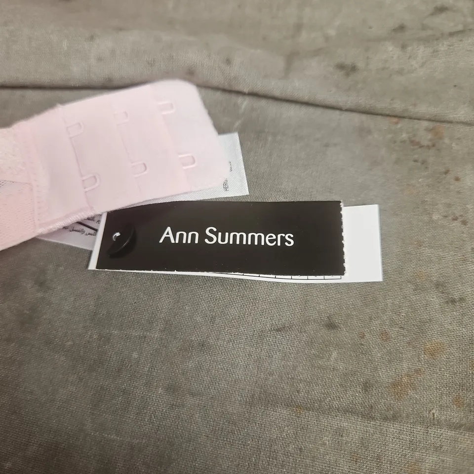 ANN SUMMERS PINK LACE PADDED PLUNGE BRA – UK 44 FF