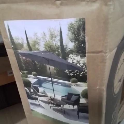 BOXED KEPLIN TILTING GARDEN PARASOL GREY