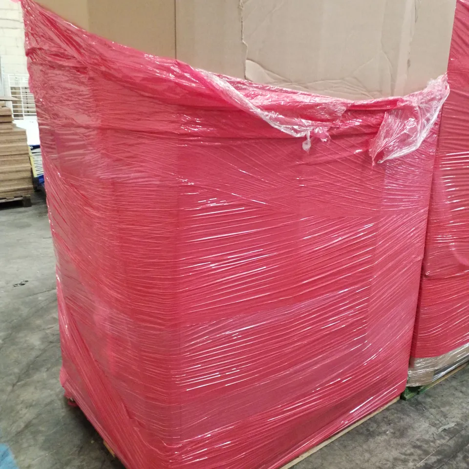 PALLET OF ASSORTED PRODUCTS INCLUDING VACUUM CLEANER, 19 KNIFE SET, AIR FRYER, POP UP TENT, RETRACTABLE SAFETY GATE, CURTAIN RINGS