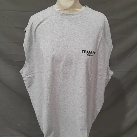 REPRESENT LIGHT GREY TEAM 247 OVERSIZED TANK TOP - XL
