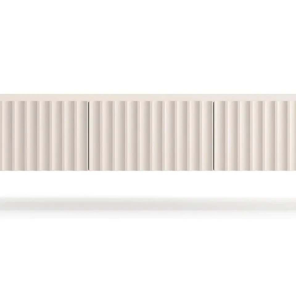 BOXED DERRIVA WALL-MOUNTED TV CABINET WITH FLUTED FRONTS 170CM LIGHT 