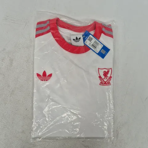 BAGGED LIVERPOOL FC ORIGINALS T-SHIRT IN WHITE/RED SIZE LARGE