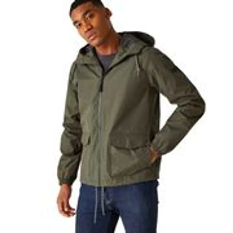 REGATTA MENS BAYANO WATERPROOF JACKET DARK KHAKI UK SIZE L
