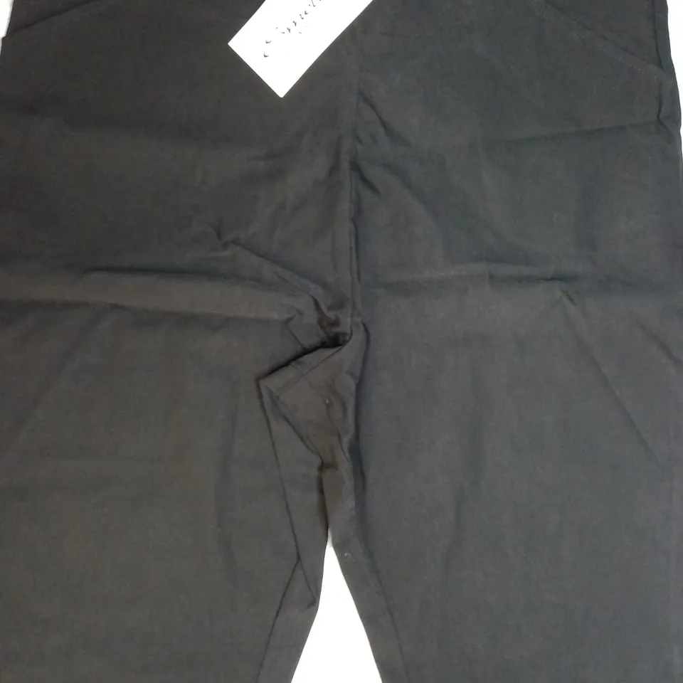 EMELIA SUPERSTRETCH BENGALINE CROP TROUSERS IN BLACK COLOUR SIZE L