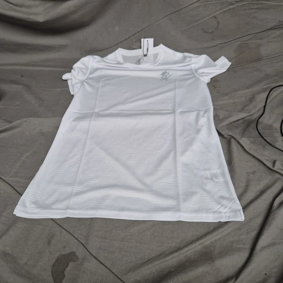 GK Geometric Knit Tee – White
