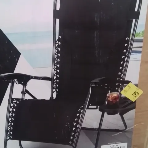BOXED KEPLIN 2 PACK OF PADDED GRAVITY CHAIRS -BLACK-