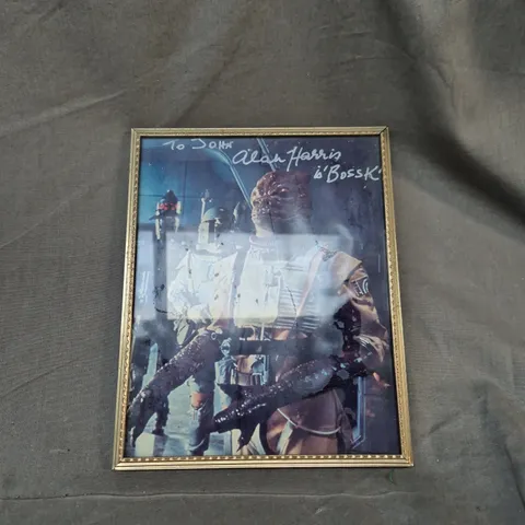 STAR WARS BOSSK SIGNED ALAN HARRIS PICTURE