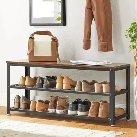 BOXED 10 PAIR SHOE RACK