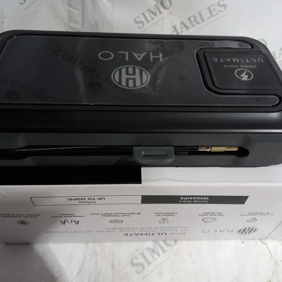 HALO BOLT ULTIMATE POWER BANK W/JUMP STARTER AIR COMPRESSOR & AC OUTLET