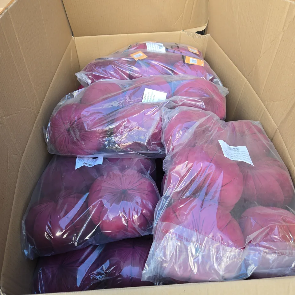 BOX OF APPROXIMATELY 100 HOBBYCRAFT PLUSH PUMPKIN – PURPLE