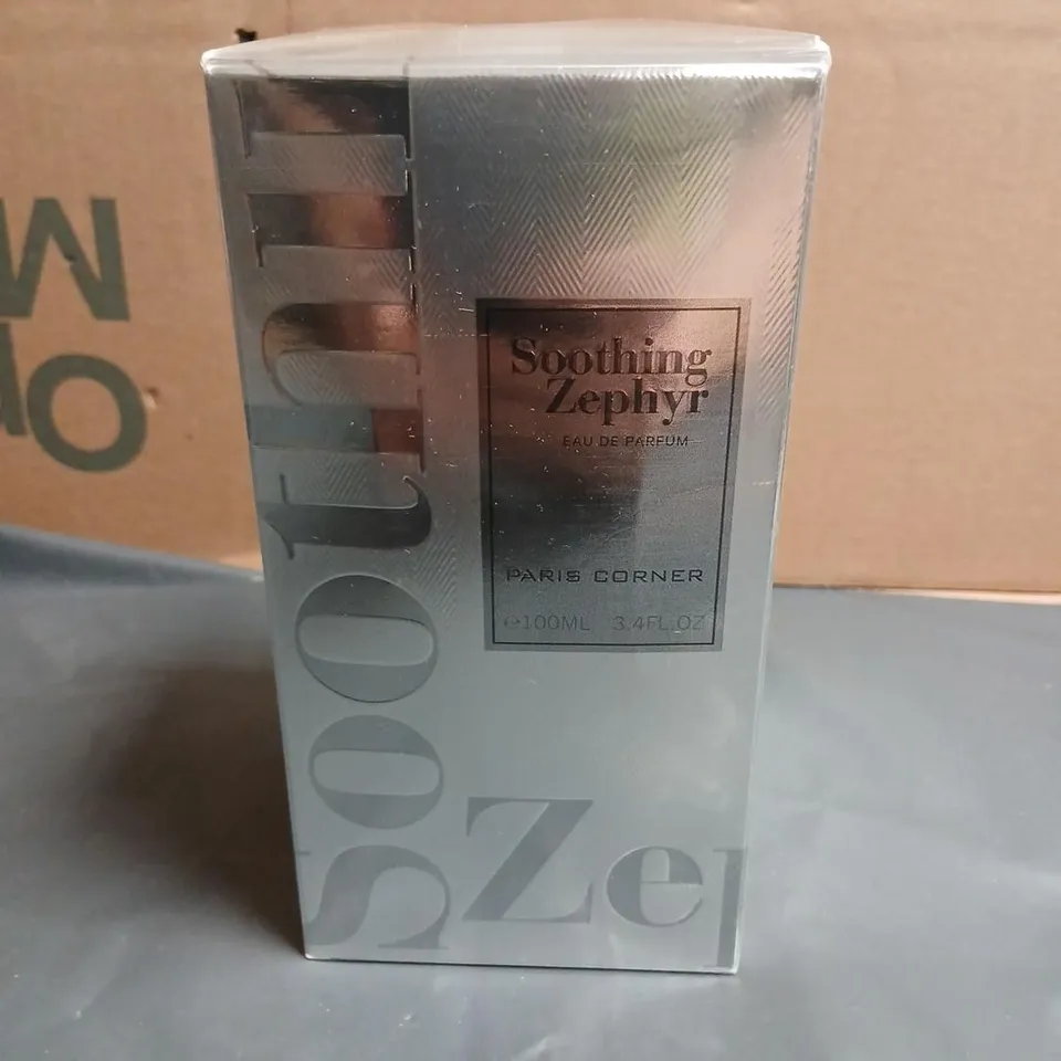 BOXED AND SEALED SOOTHING ZEPHYR PARIS CORNER EAU DE PARFUM 100ML