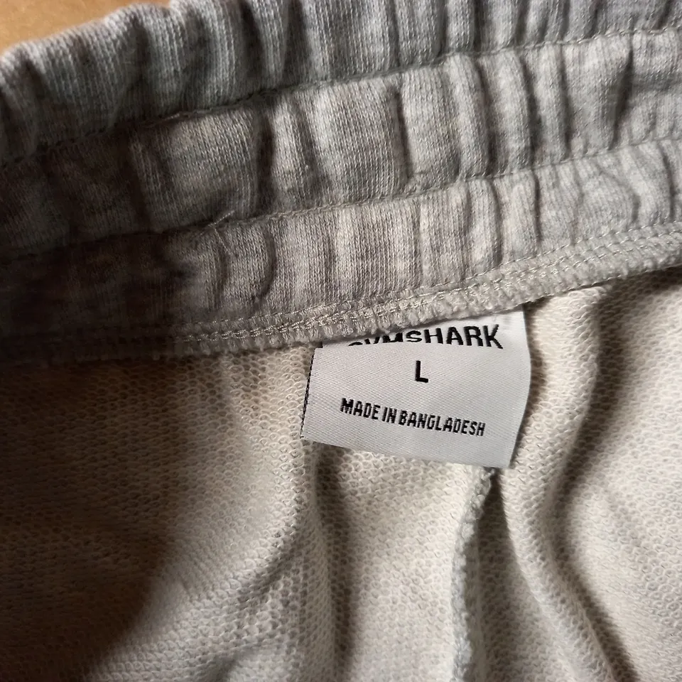 GYMSHARK LIGHT GREY JOGGERS - SIZE L