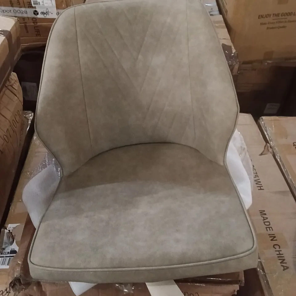 BOXED SET OF 2 FAUX LEATHER DINING CHAIRS 