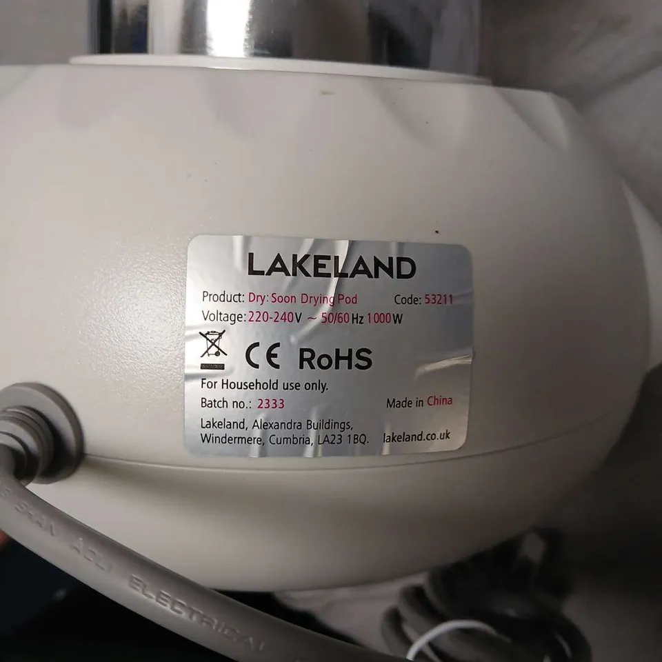 LAKELAND DRYING POD 1000W, 220-240V, CODE 53211 – HOUSEHOLD USE