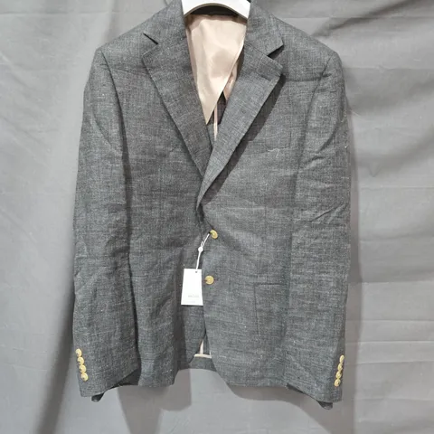 MOSS GREY TEXTURED SUIT JACKET – MEN'S UK 44R