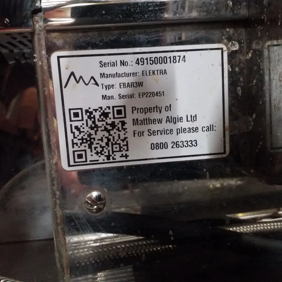 ELEKTRA BARLUME 3-GROUP COFFEE MACHINE